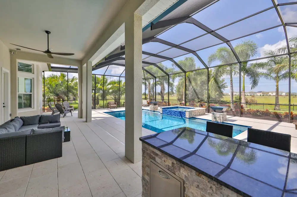 Pool water detail — Del Coronado custom pool project by Wahoo Pools in Tampa Bay, FL