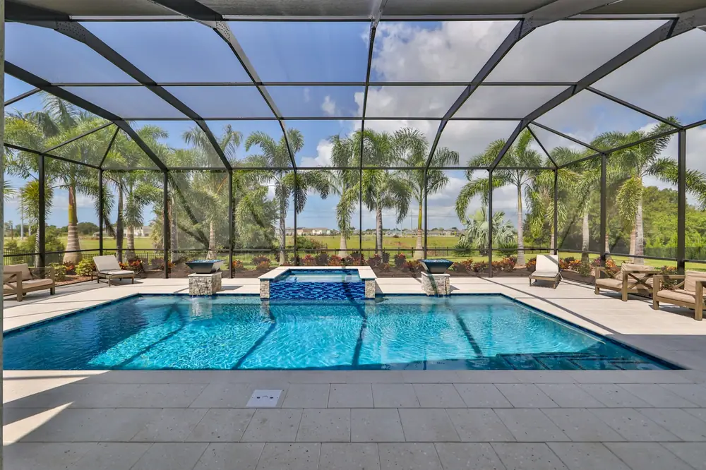 Modern rectangle pool — Del Coronado custom pool project by Wahoo Pools in Tampa Bay, FL