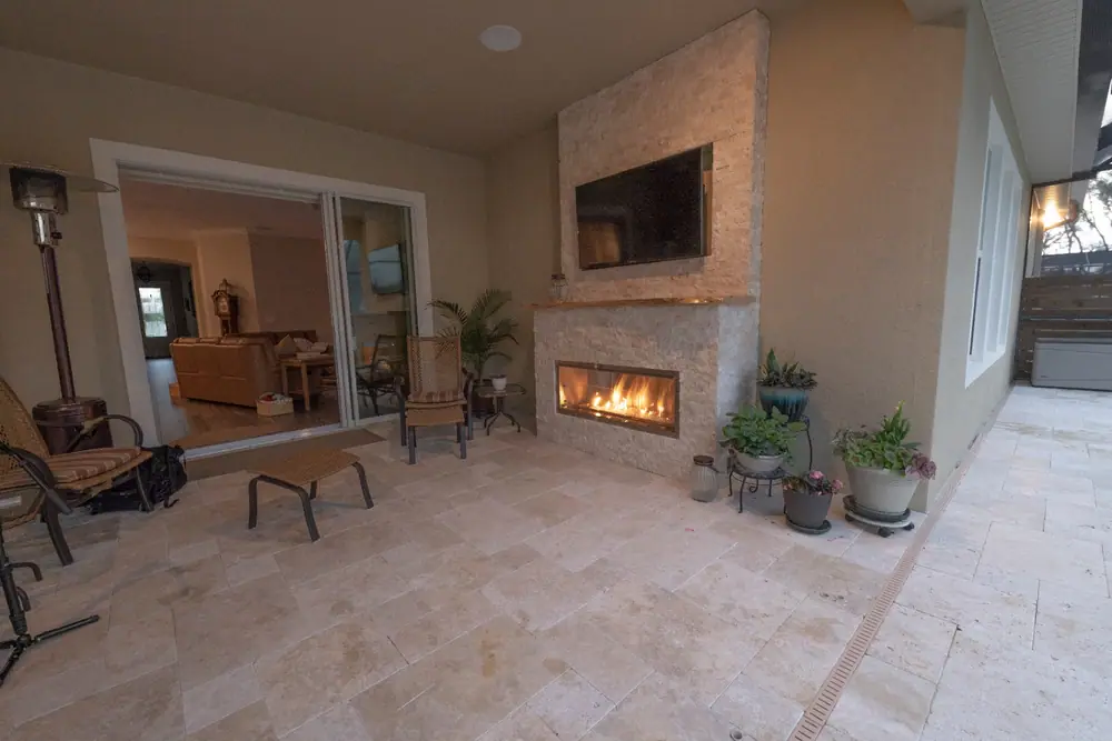 Pool and forest overview — Lithia Forest custom pool project by Wahoo Pools in Lithia, FL