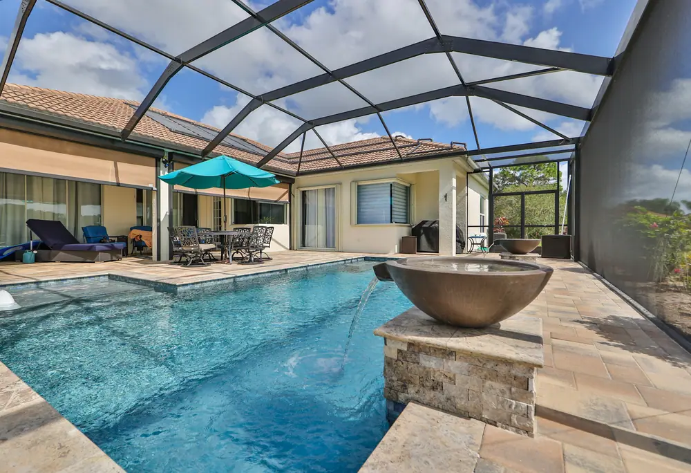 Pool water detail — Signature 1101 custom pool project by Wahoo Pools in Tampa Bay, FL