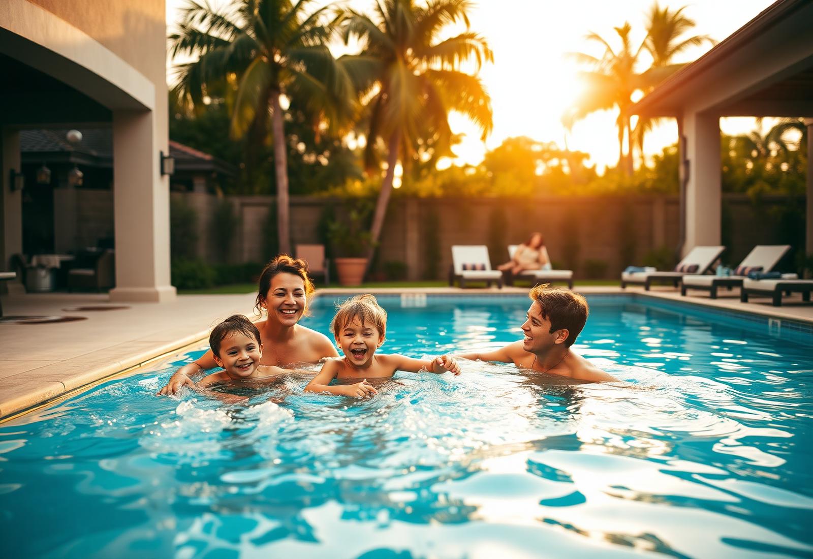 Wahoo Pools family backyard in Riverview