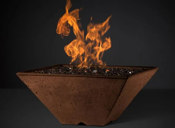 Slick Rock RidgeLine Fire Bowl — Square – Adobe by Slick Rock Concrete