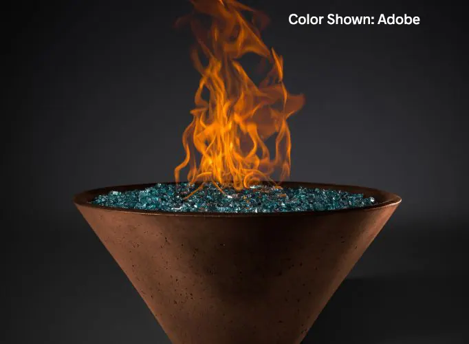 Slick Rock RidgeLine Fire Bowl — Conical – Adobe by Slick Rock Concrete