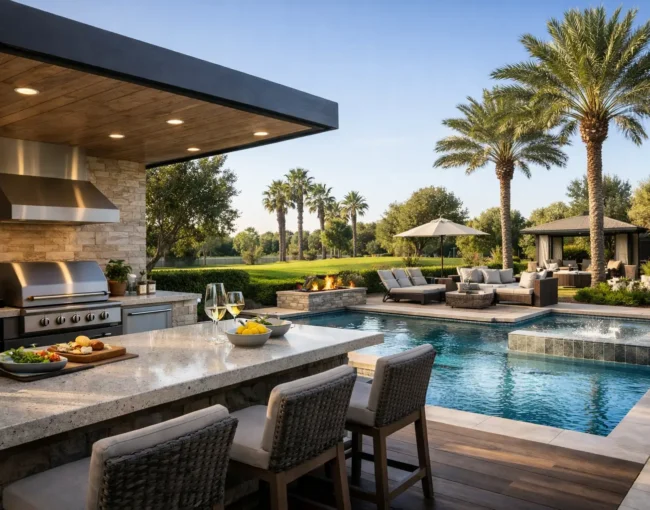 Outdoor Kitchen and Pool Design That Works